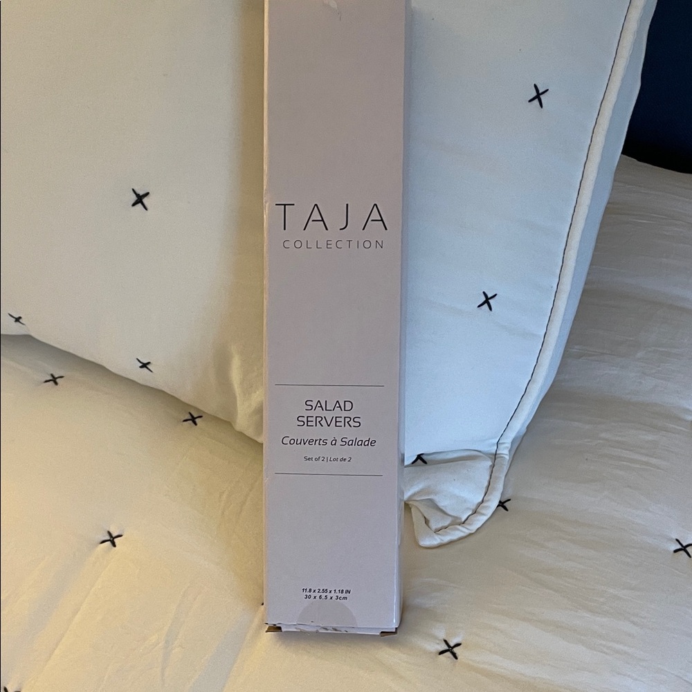 Taja Collection Stainless Steel Gold Toned Salad Spoons